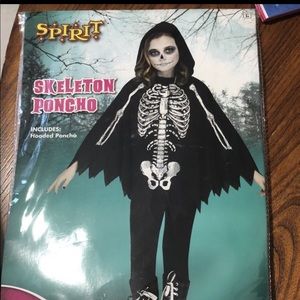 Girls Skeleton Poncho